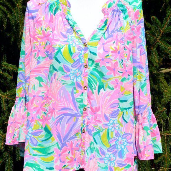 TWO Lilly Pulitzer DAKOTA Top Blouses - Picture 6 of 6